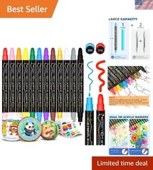 Water-Based Acrylic Paint Pens – Perfect for Fabric & Canvas Crafts