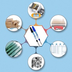 8Pcs Waterproof Deep Reach Markers, Long Nose Marker in 2Mm Felt Tip, 30Mm Reach