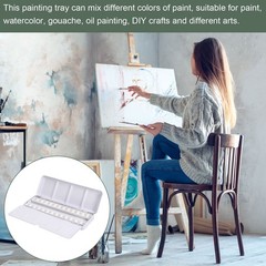 Empty Watercolor Palette w 26Pcs Half Pans Paint Case Colorful 26 Wells