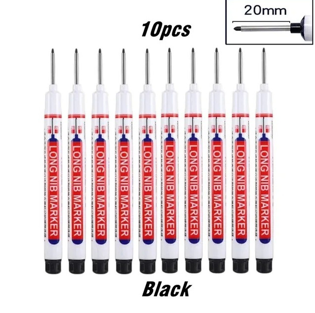 10PCS Long Nib Markers – Fast-Dry, Waterproof Pens for Wood, Metal & Glass