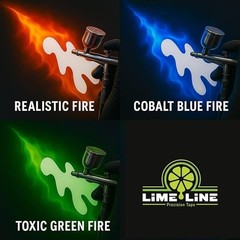 LiME LiNE 6-Piece Realistic Fire Airbrush Stencil Kit – Automotive Custom Paint