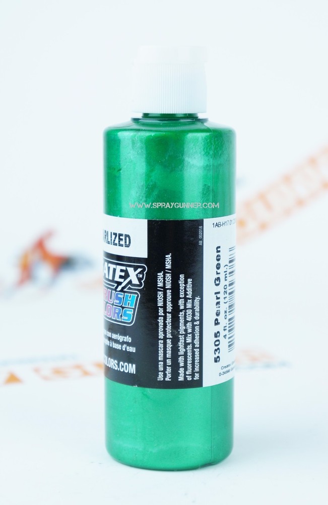 Createx Airbrush Colors 5305 Pearl Green 4oz. water-based pearlized paint