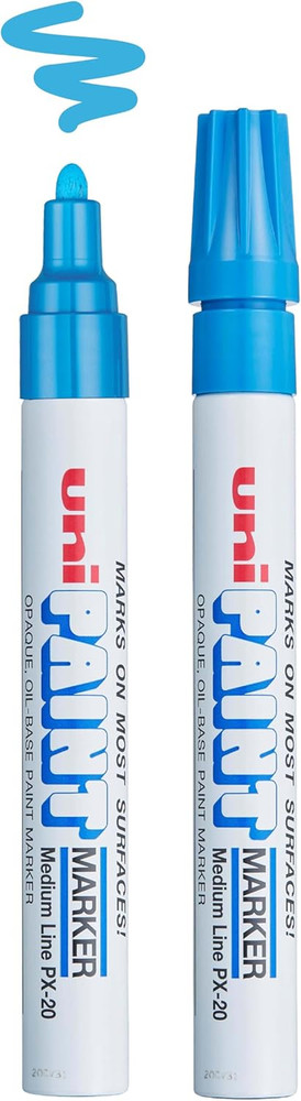 Uni-Ball Uni Paint PX-20 Oil-Based Paint Markers, Medium Line (1.8-2.2Mm), Light