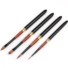 Fuumuui 4pcs Elegant Kolinsky Sable Watercolor Brushes – Travel Kit with Lea…