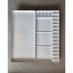 HEUNG IL Aluminum Watercolor Paint Palette 20 Well No. 420 Metal / 303 x 137 mm