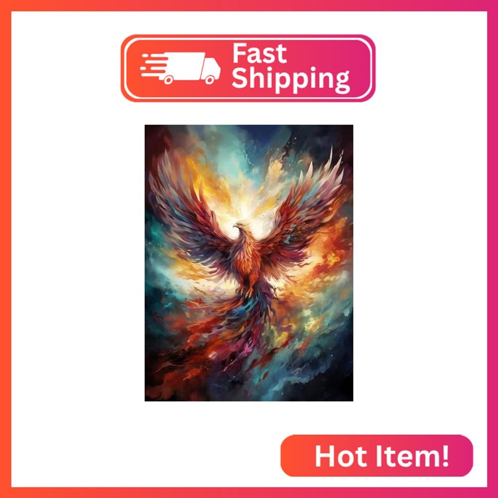 Kaliosy 5D Diamond Art Kits for Adults Phoenix by Number Kits, Diamond Painting
