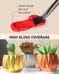 Nicpro 32 Colors Outdoor Acrylic Paint Bulk with Brush and Sponge, Knife,