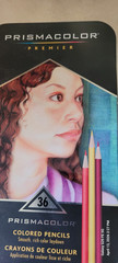 Prismacolor Premier 36 Multi Colored Pencil Pack w A Beautiful Tin slight used