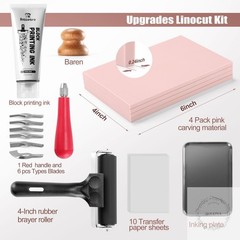 Linocut Kit for Printmaking Arts and Crafts for Adults Christmas DIY Kit Gifts