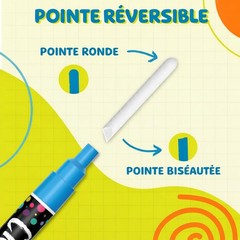 10 PCS Fine Tip Chalk Marker Set 3mm Reversible Nib Chalkboard Whiteboard