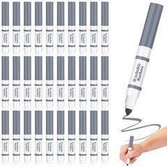 Janlaugh 30 Pcs Mini Washable Markers Bulk Broad 1 Count (Pack of 30), Gray