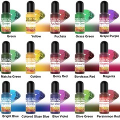 Epoxy Resin Pigment – 30 Colors Transparent UV Resina Dye, Highly Concentrate…