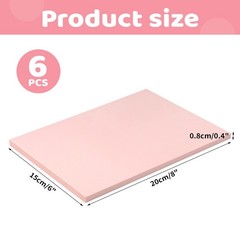 Rubber Stamp Carving Blocks Soft Linoleum Brick Craft Project Pink 8×6 Inch 6PCS
