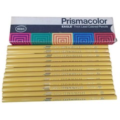Eagle Prismacolor Thick Lead Colored Pencils Canary Yellow 916 12ct Vintage Art