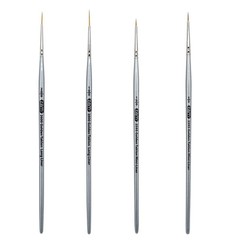ZEM Brush Golden Taklon Detail Brush Set Liners 20/0, 10/0 and Mini Liners 10…
