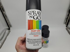 Spray ‘N Go Gloss Black Enamel Spray Paint 12oz Fast Drying Pack of 6 Cans