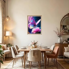 Butterfly Flower Diamond Art Kits for Adults,5D Diamond Painting Kits for Beginn