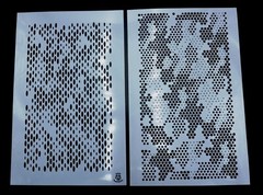 Camouflage Paint Stencils Rifle Gun Airbrush Spray Paint Mask HexTac & EllipTAC