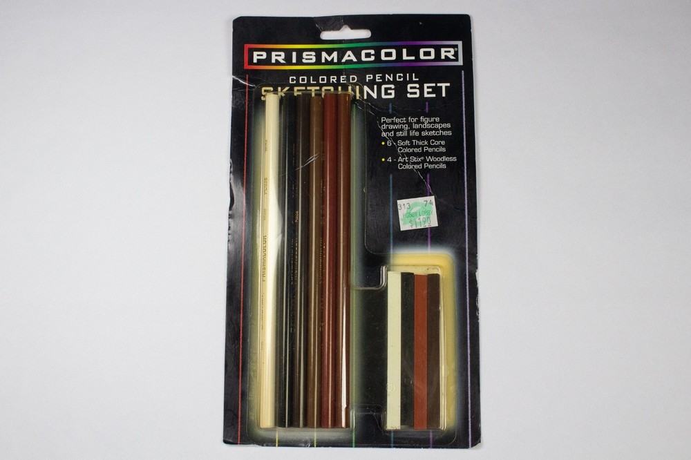 Prismacolor Colored Pencil Sketching Set w/ Art Stix 2003 Vintage Sanford USA