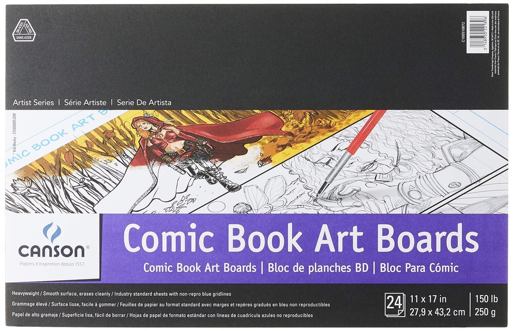 Artist Series Comic Paper, Art Board, Foldover Pad, 11×17 inches, 24 Sheets (…