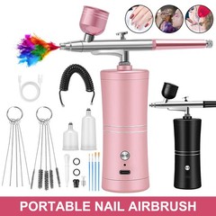 48PSI Air Airbrush Kit USB Spray Machine 0.3mm Nozzle For Makeup Painting Cake