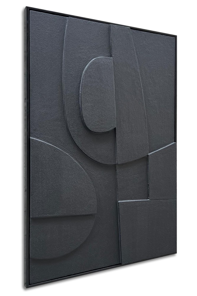 NANKAI Art Hand-Painted Three-Dimensional Black Texture Art Modern Minimalist…