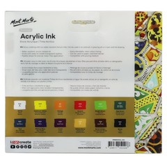 Acrylic Ink Premium 12pc x 20ml (0.7 US fl.oz), Acrylic Inks for Artists, Ess…