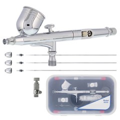 G233 Pro Dual Action Gravity Feed Airbrush Kit 0.2-0.5mm Set