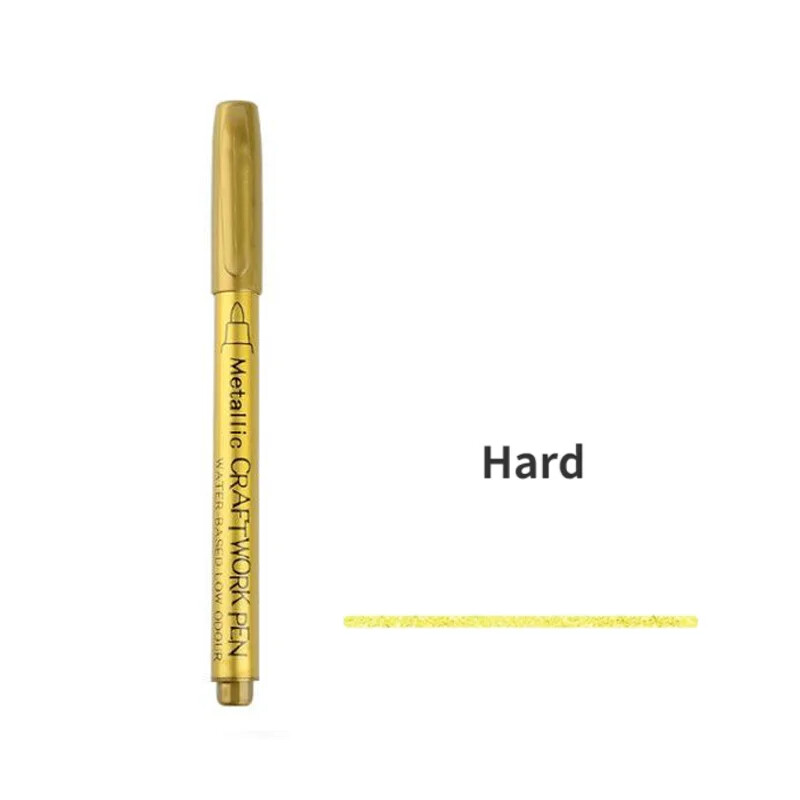 1Pc Metallic Marker Pen Waterproof Permanent Marker Pen Gold Silver Copper