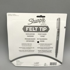 Sharpie Felt Tip Pens, Fine Point Pens (0.4mm), 12 Count, Assorted Colors New
