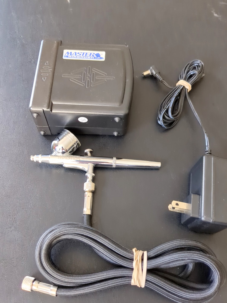 Master Gravity Feed Airbrush Kit Paint Mini Air Compressor Hobby Craft Art Cake