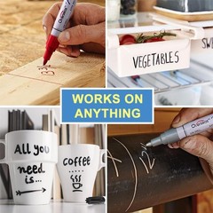 Versatile 2-Pack Oil-Based White Paint Pens – Ideal for Multiple Surfaces