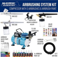 Airbrushing System with 3 Best-Selling Airbrushes