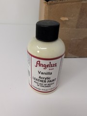 Full Case (12) 4 Oz Bottles Of Angelus Acrylic Leather Paint Vanilla