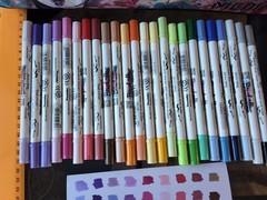 Kuretake Zig Memory System Brushable (24 set) Brush On Dual Tip Twin Marker Pens