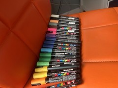uni POSCA PC-5M Paint Marker Pens, Multicolor Assorted Colors Lot 16 markers