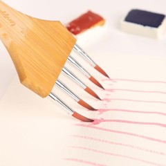 Professional Artist Brush Set Acrylic Watercolor Mop NylonWool Roundhead