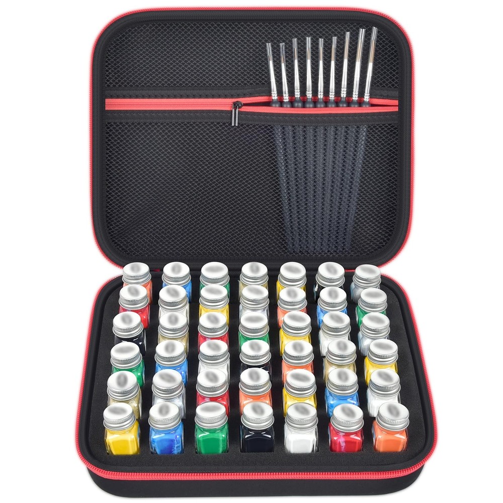 Model Paint Storage Case Compatible with Testors Paint Set, 42PCS Paints Orga…