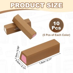 Pencil Erasers Rubber, 10 Pcs Art Eraser Scented, Dark Brown/Dark Pink/White