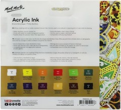 Mont Marte Acrylic Ink Premium 12pc x 20ml (0.7 US fl.oz), 0.7 fl oz