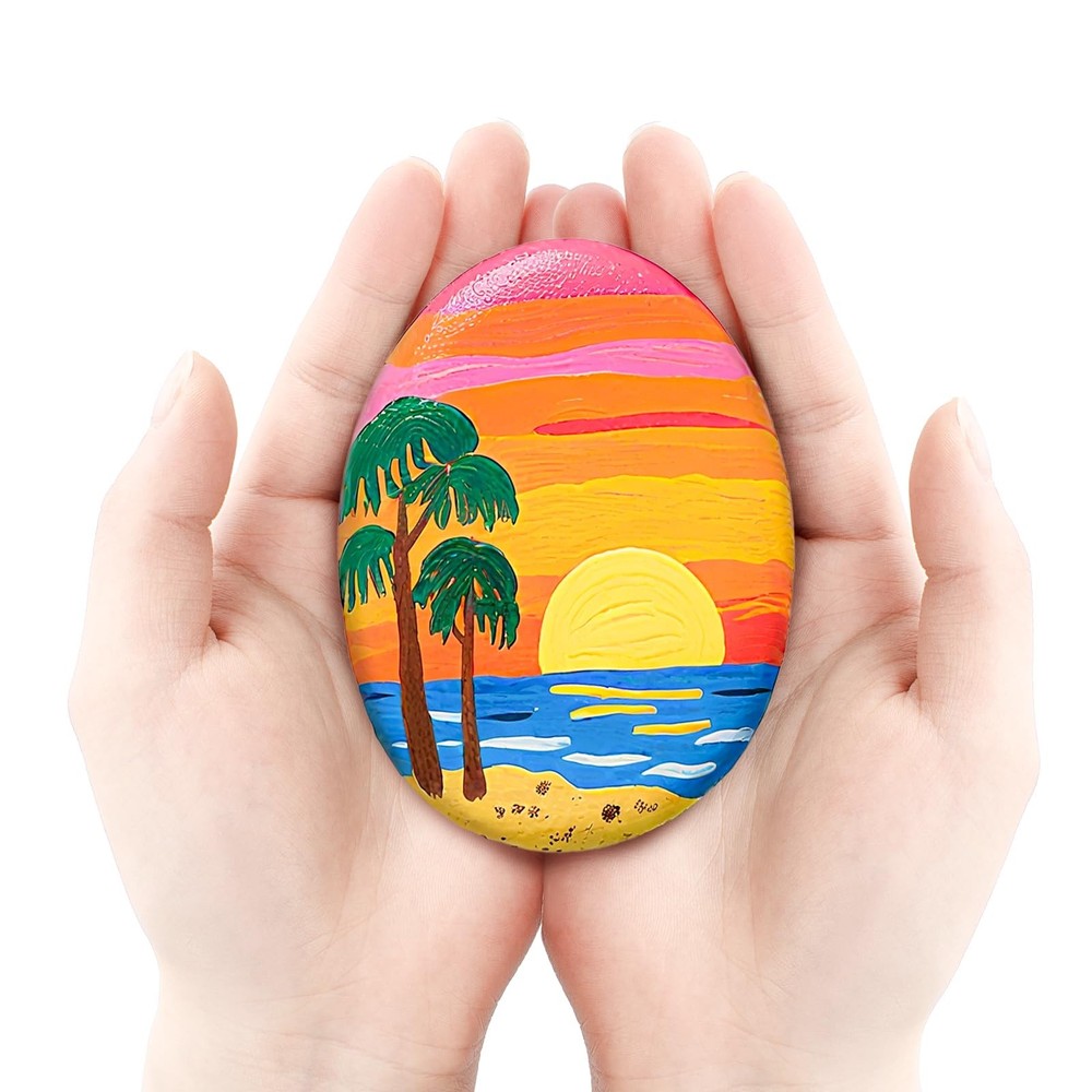 Simetufy 30Pcs Rocks for Painting, Large 3.3-4.5 Inch Natural River Stones for