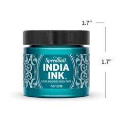 Speedball India Ink, Teal Agate, 1-Ounce Office Product