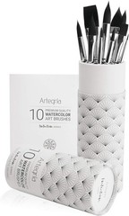 Watercolor Brush Set, 10 Professional Soft Synthetic Squirrel Paint Brushes, …