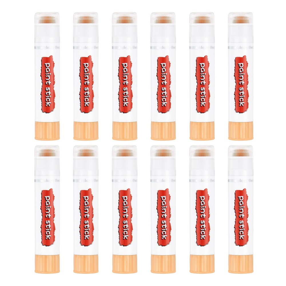 Solid Tempera Paints, 12 Pcs Washable Paint Sticks Paint Pens, Beige