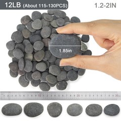 115130 Pcs Painting Rocks 1.22 Inch Natural Flat Smooth Stones 12 Lbs