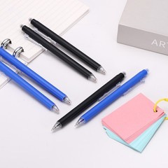 6Pcs 0.5mm Fine Point Retractable Erasable Gel Pens, Black