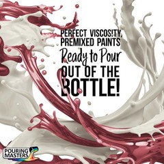 Pouring Masters Strawberry Red Metallic Pearl 8oz Water-Based Acrylic Paint
