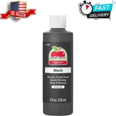 Apple Barrel Acrylic Paint in Assorted Colors (8 Ounce), 20404 Black- (pack of 1