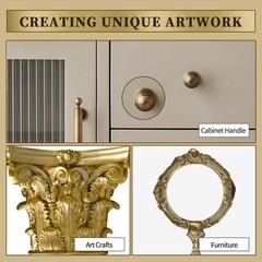 Metallic Acrylic Paint Brass, 100ml Brass Paint for Canvas, Rock, Stone, Wood…
