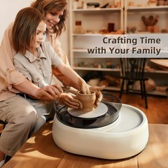 Pottery Wheel for Kids and Beginners – Upgraded with 6″ Grey
